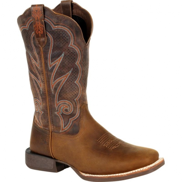 Durango Women's Lady Rebel Pro Cognac Ventilated Western Boot-Distressed Cognac