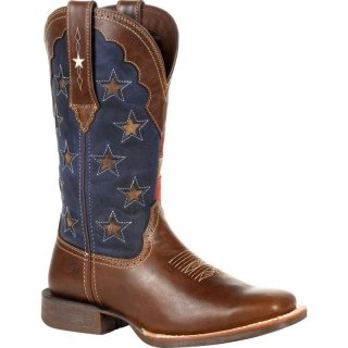 Durango Women's Lady Rebel Pro Vintage Flag Western Boot-Sable Brown And Vintage Flag