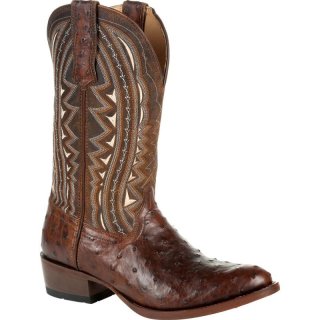 Durango Men's Premium Exotic Full-Quill Ostrich Oiled Saddle Western Boot-Oiled Saddle Ostrich