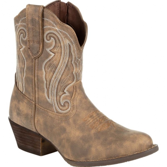 Durango Women's Crush by Durango Distressed Shortie Western Boot-Driftwood