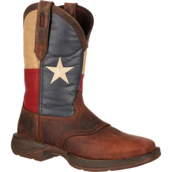 Durango Men's Rebel by Durango Texas Flag Western Boot-Dark Brown And Texas Flag