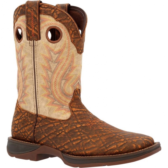 Durango Men's Rebel by Durango Tan Elephant Print Bone-Midnight Sky