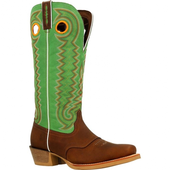 Durango Men's Rebel Pro Golden Brown Buckaroo Western Saddle Boot-Golden Brown Kelly Green