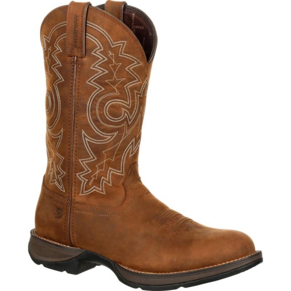 Durango Men's Rebel by Durango Waterproof Western Boot- Coyote Brown