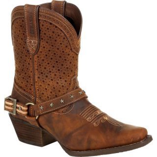 Durango Women's Crush by Durango Brown Ventilated Shortie Boot-Bomber Brown