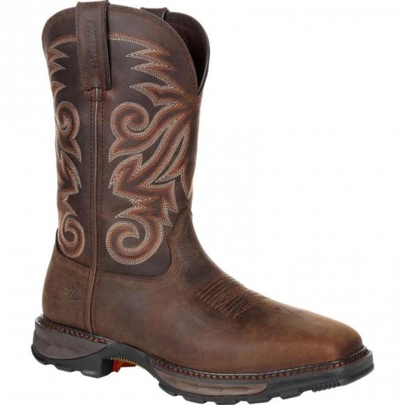 Durango Men's Maverick XP Steel Toe Waterproof Western Work Boot-Burly Brown