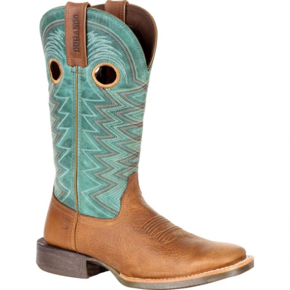 Durango Women's Lady Rebel Pro Teal Western Boot-Wheat And Tidal Teal