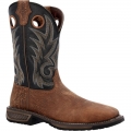 Durango Men's WorkHorse Acorn Black Onyx Steel Toe Western Work Boot-Acorn And Black Onyx