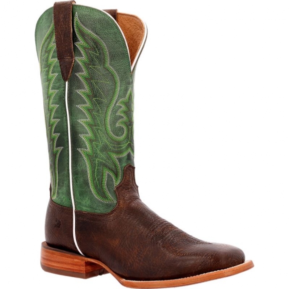 Durango Men's Arena Pro Hickory and Shamrock Green Western Boot-Burnished Tan