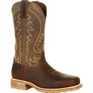 Durango Men's Maverick Pro Steel Toe Western Work Boot-Flaxen Brown