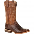 Durango Women's Premium Exotics Full-Quill Ostrich Antiqued Saddle Western Boot-Antiqued Saddle Ostrich