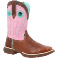 Durango Women's Lady Rebel by Durango Chestnut Pink Rose Western Boot-Chestnut Pink Rose