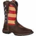 Durango Women's Lady Rebel by Durango Patriotic Pull-On Western Flag Boot-Brown And Union Flag