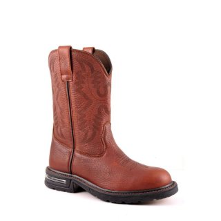 ROPER | MEN'S AIR BOTTOM SOLE WORKBOOT BROWN OILED AND TUMBLED LEATHER-BROWN