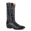 ROPER | MEN'S LEATHER COWBOY BOOT MARBLED BLACK VAMP AND UPPER-BLACK