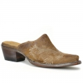 ROPER | WOMEN'S VINTAGE BROWN LEATHER MULE WITH EMBROIDERY-BROWN