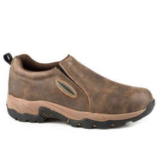 ROPER | MEN'S AIR LIGHT PERFORMANC SLIP ON BROWN VINTAGE LEATHER-BROWN