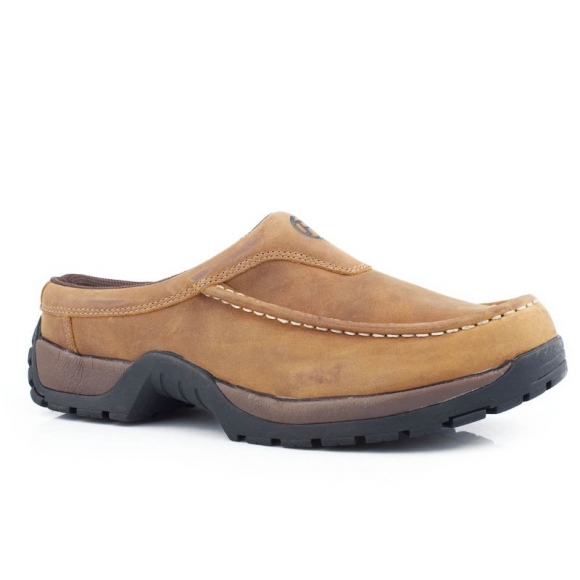 ROPER | MEN'S PERFORMANCE LITE SOLE SLIP ON OILED TAN LEATHER WITH REMOVABLE INSOLE AND STIRRUP SHANK-TAN