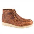 ROPER | MEN'S GUM STICKER COGNAC LEATHER EMBOSSED OSTRICH-TAN