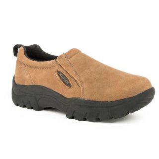 ROPER | MEN'S PERFORMANCE SLIP ON TIMELESS BASIC TAN LEATHERS-BROWN