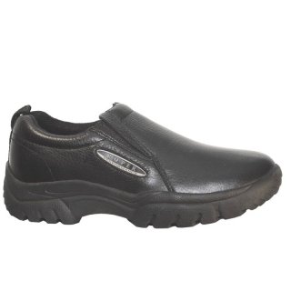 ROPER | MEN'S PERFORMANCE SLIP ON SMOOTH BLACK TUMBLED LEATHER-BLACK