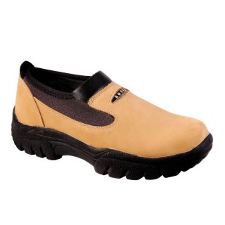 ROPER | MEN'S PERFORMANCE SLIP ON CHESTNUT NUBUCK LEATHER WITH NEOPRENE-BROWN