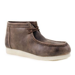 ROPER | MEN'S GUM SOLE CHUKKA SMOKEY OILED BROWN LEATHER-BROWN