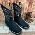 Men's WESTERN COWBOY Matte Black PYTHON Snake Faux Leather | Canada