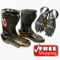 Men's SUZUKI GSXR Motorbike Shoes and Gloves Made of Leathers Racing | Canada