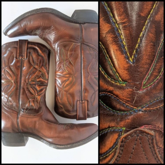 Men's Rainbow Stitch Cowboy Boots | Canada