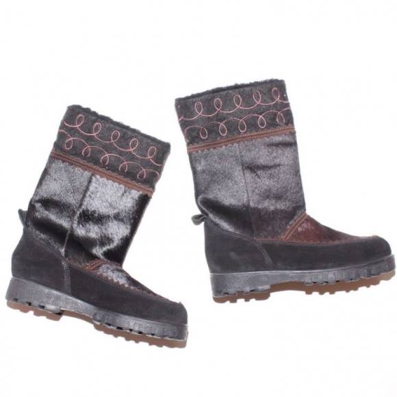 Men's KHOMBU Snow Boots Calf-hair & Suede Wool Trim Faux Fur Lining | Canada