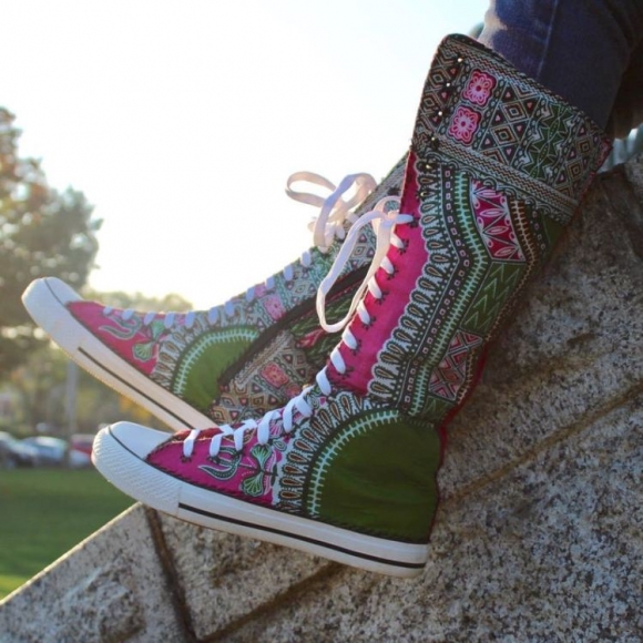 Women's Sneaker Boots Funky Boots Dashiki | Canada