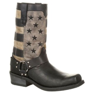 Men's Faded Flag Harness Boots Snoot Toe Front Durable | Canada