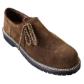 Men's Authentic Bavarian Suede Leather Shoes Dark Brown | Canada