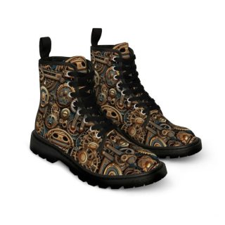 Men's Steampunk Canvas Boots | Canada