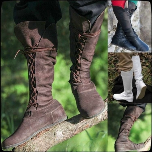 Men's Medieval Renaissance Viking Boots Steampunk Vintage Pirate | Canada