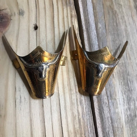 Men's Vintage Cowboy Longhorn Copper Boot Tips | Canada