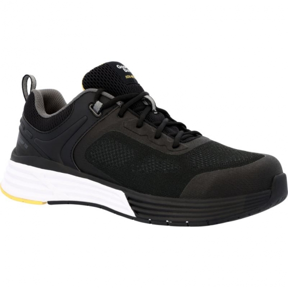 Georgia | Men's DuraBlend Sport Composite Toe Athletic Work Shoe-Black And Yellow