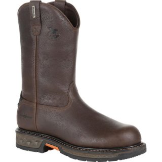 Georgia | Men's Carbo-Tec LT Steel Toe Waterproof Pull-On Work-Brown