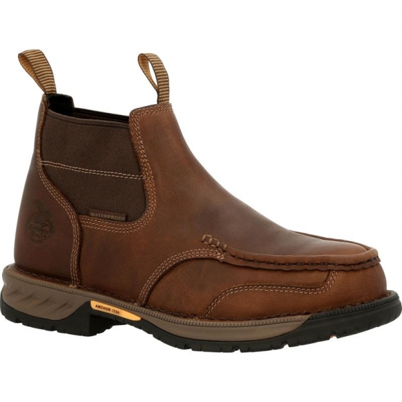 Georgia | Men's Athens 360 Steel Toe Waterproof Chelsea-Brown