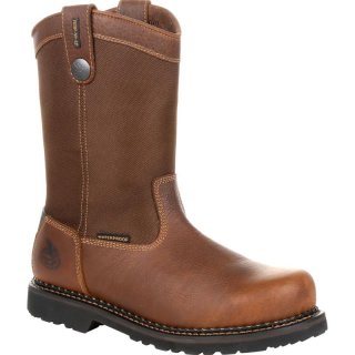 Georgia | Men's Giant Revamp Steel Toe Waterproof Pull-On Work-Brown