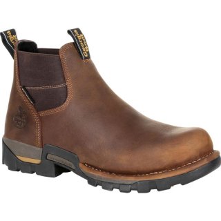 Georgia | Men's Eagle One Steel Toe Waterproof Chelsea Work-Brown