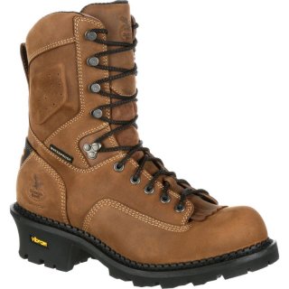 Georgia | Men's Comfort Core Logger Composite Toe Waterproof Work-Brown