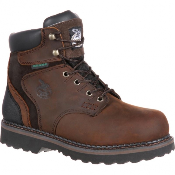 Georgia | Men's Brookville Waterproof Work-Dark Brown