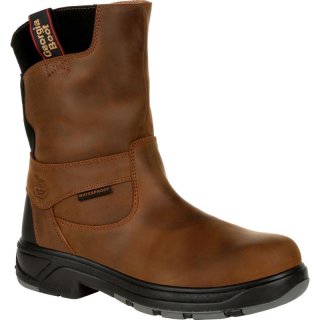 Georgia | Men's FLXpoint Waterproof Composite Toe Works-Brown