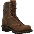 Georgia | Men's AMP LT Logger Composite Toe Insulated Waterproof Work-Brown