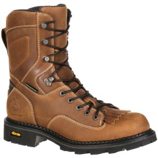 Georgia | Men's Comfort Core Waterproof Low Heel Logger Work-Crazy Horse