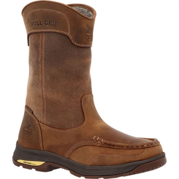 Georgia | Men's Athens SuperLyte Waterproof Wellington Pull-Ons-Brown