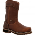 Georgia | Men's AMP LT Edge Waterproof Pull On Work-Brown