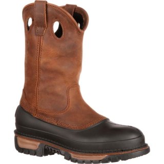 Georgia | Men's Muddog Steel Toe Waterproof Wellington-Brown